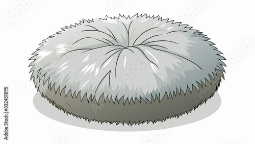 When you select this object you will notice a soft and fluffy texture. It has a round shape with a diameter of approximately 30 cm and comes in. Cartoon Vector.