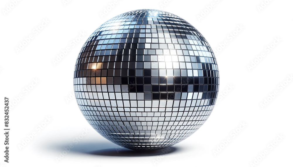 Shiny silver disco ball, isolated on the transparent background. Shiny silver disco ball, isolated on the transparent background.