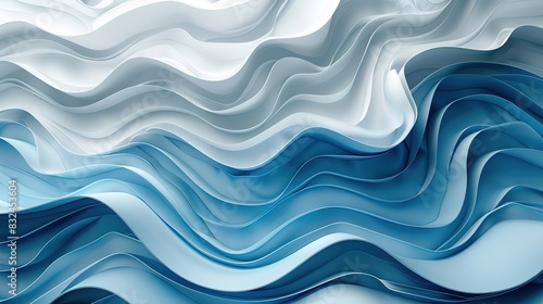 background with abstract wave patterns in shades of blue and white