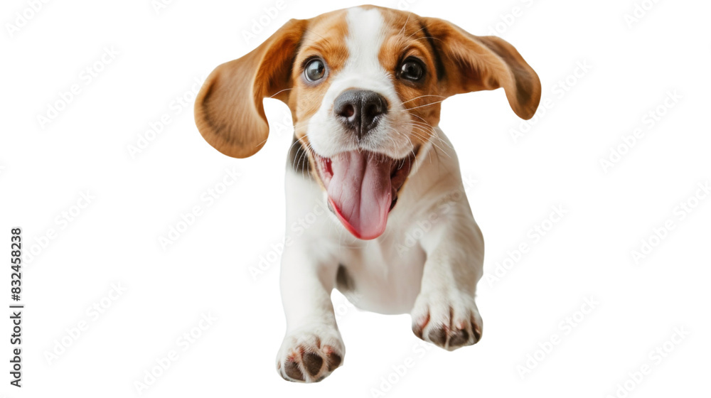 Happy excited beagle puppy Happy excited beagle puppy