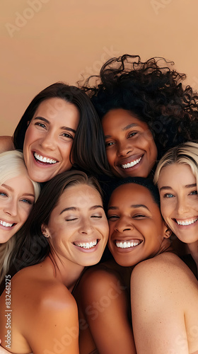A group of diverse women, each with different ethnicities