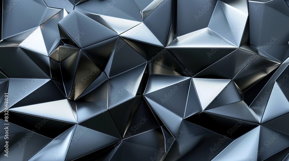 modern 3D background featuring sleek, metallic geometric shapes in black and silver modern 3D background featuring sleek, metallic geometric shapes in black and silver