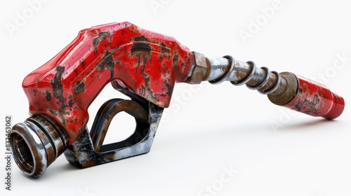 Modern Fuel Pump A Dicut PNG Object on White Background with Natural Light photo