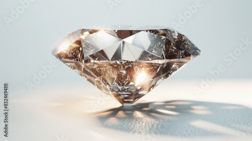 High-quality image of a diamond file  isolated on a white studio background