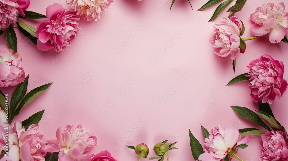 pink and white flower frame, pink background pink and white flower frame, pink background