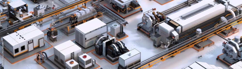 illustration Model AIoptimized production planning and scheduling for manufacturing plants illustration Model AIoptimized production planning and scheduling for manufacturing plants
