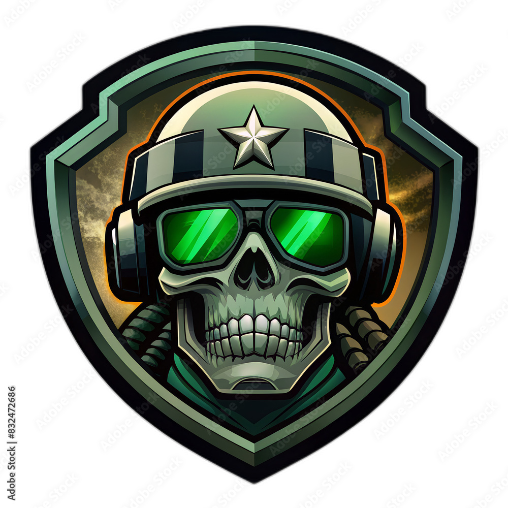 skull wearing night vision tactical helmet, suitable for t shirt, badge, logo design skull wearing night vision tactical helmet, suitable for t shirt, badge, logo design