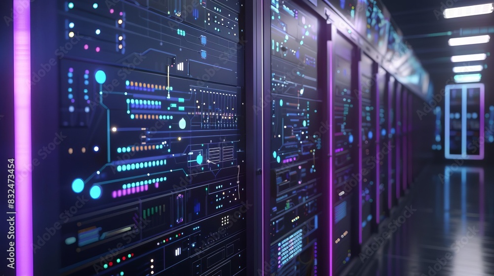illustration 3D Model AIpowered cybersecurity and network threat monitoring systems illustration 3D Model AIpowered cybersecurity and network threat monitoring systems