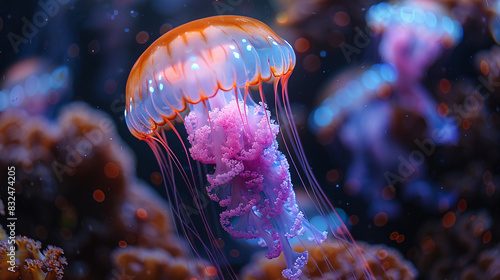 Jellyfish in the aquarium