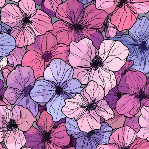 Concept   pattern  seamless   Flower 
