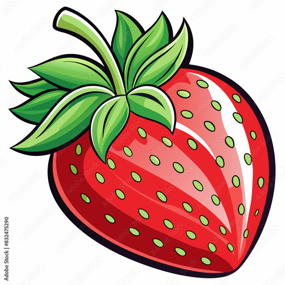 Obraz premium vector illustration of strawberry
