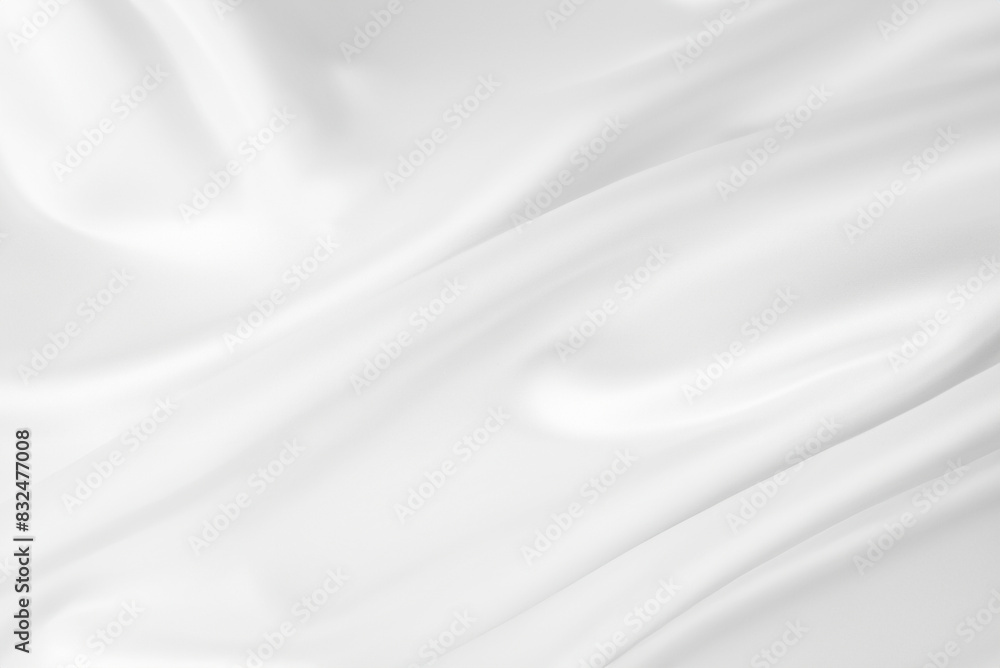 Close-up of Smooth White Silk Fabric Background Close-up of Smooth White Silk Fabric Background