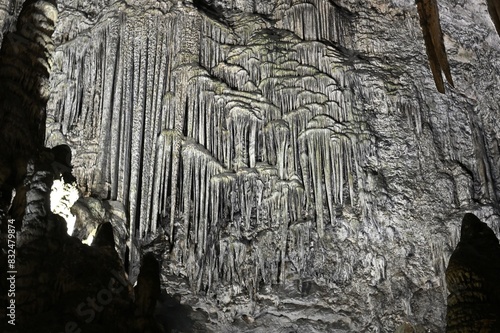 Inside view of caves in balearic islands