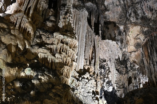 Inside view of caves in Balearic islands