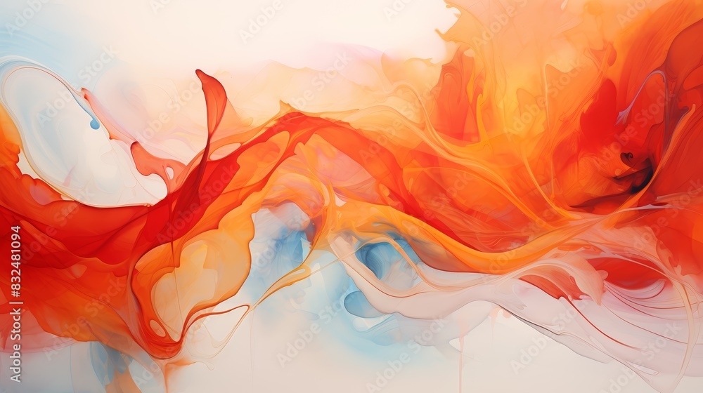 Abstract visual of pain depicted in fiery red and orange swirls, intense and vivid, emotional turmoil