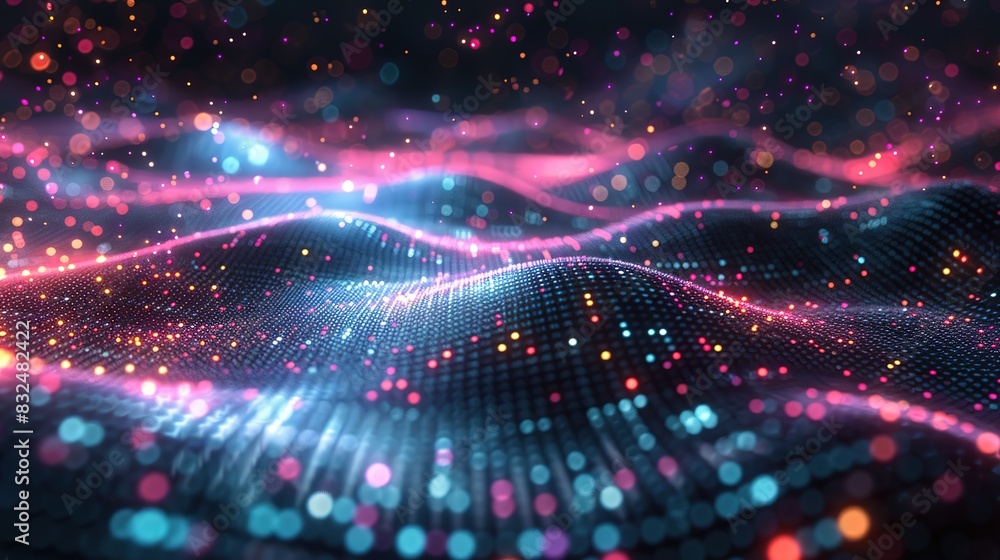 Obraz premium black 3D background featuring dynamic
