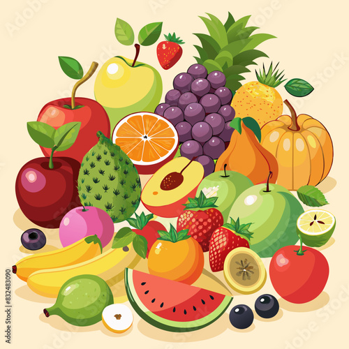 apples--bananas--oranges--grapes--strawberries--b