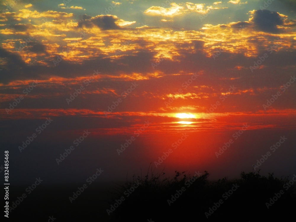 Fototapeta premium Early Sunrise In The Countryside 