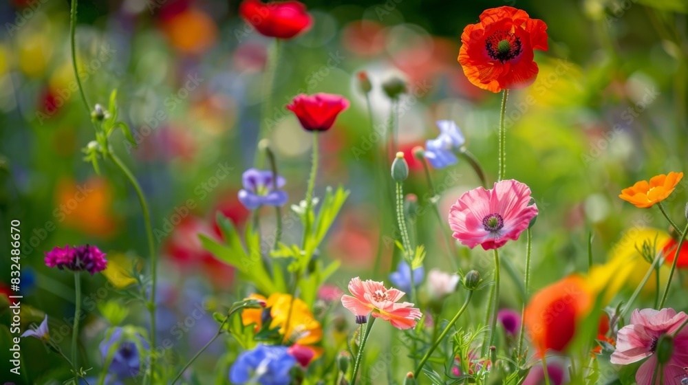A whimsical wildflower garden full of unique and rare species. A whimsical wildflower garden full of unique and rare species.