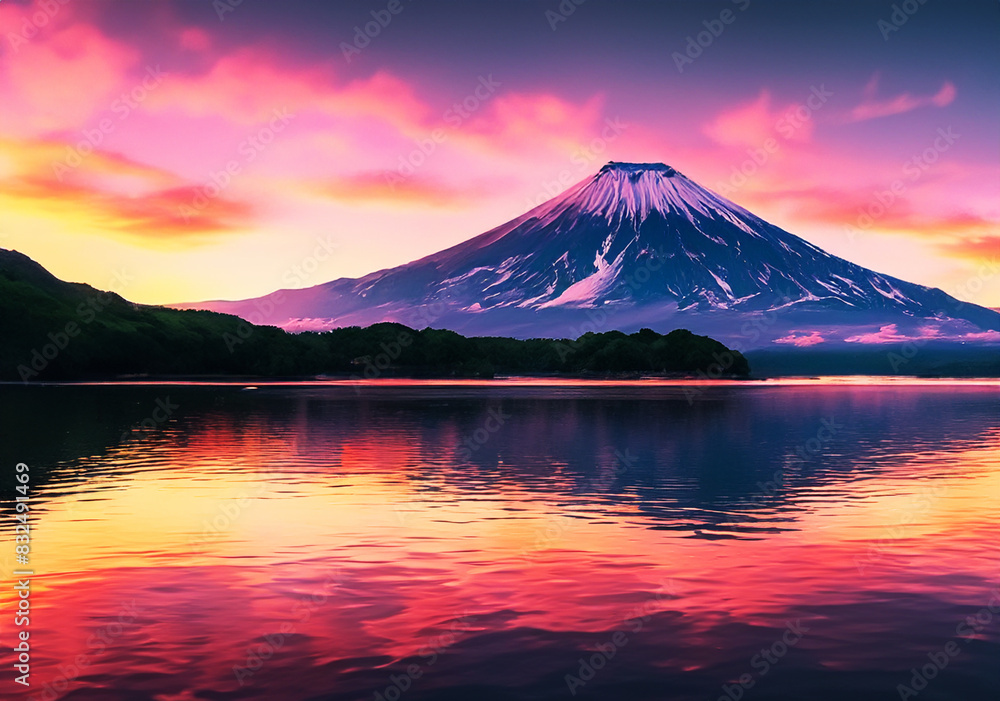 Mountains bathed in golden sunlight. Mountains bathed in golden sunlight.