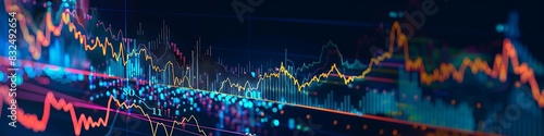 Impeccable volatility index graph with precise data points. photo