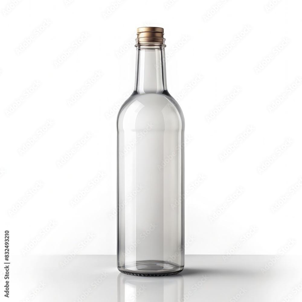 Glass Bottle With Wooden Lid. Generative AI Glass Bottle With Wooden Lid. Generative AI