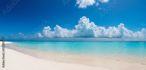 blue sky and white sand