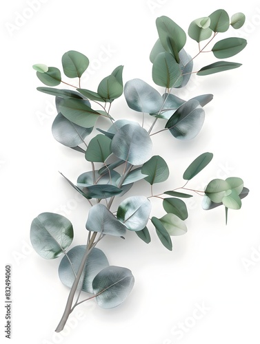 Eucalyptus Leaves A Soothing SilverGreen Hue Botanical Art photo