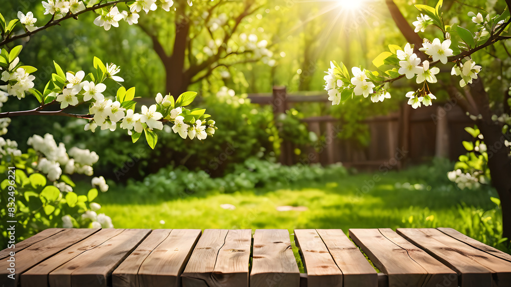 spring background with wooden planks spring background with wooden planks