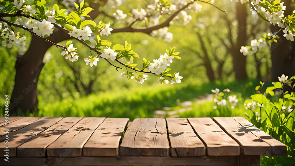 spring background with wooden planks spring background with wooden planks