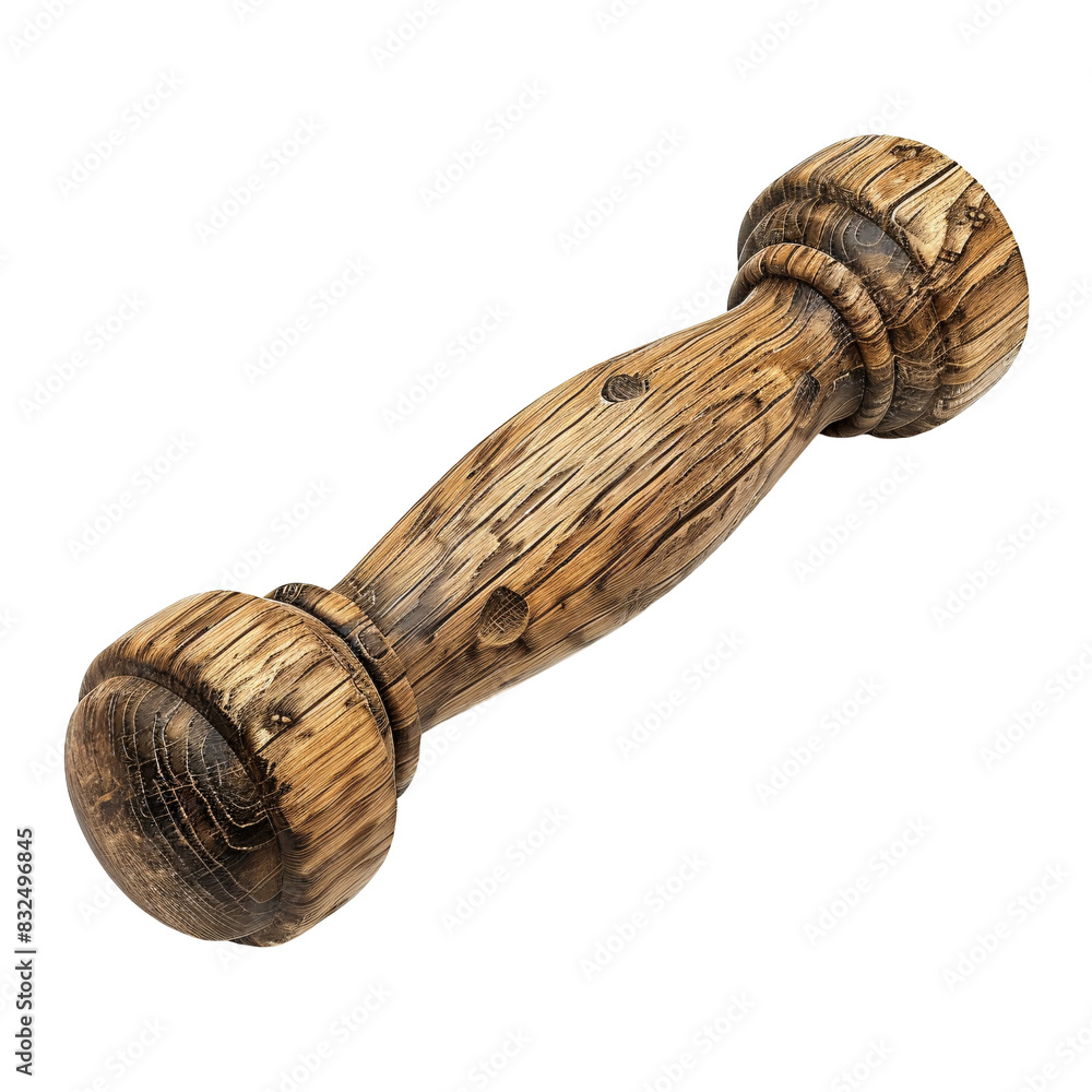 Wooden handle die cut PNG style, isolated on white and transparent background Wooden handle die cut PNG style, isolated on white and transparent background