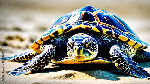 Sea turule on a beach photo