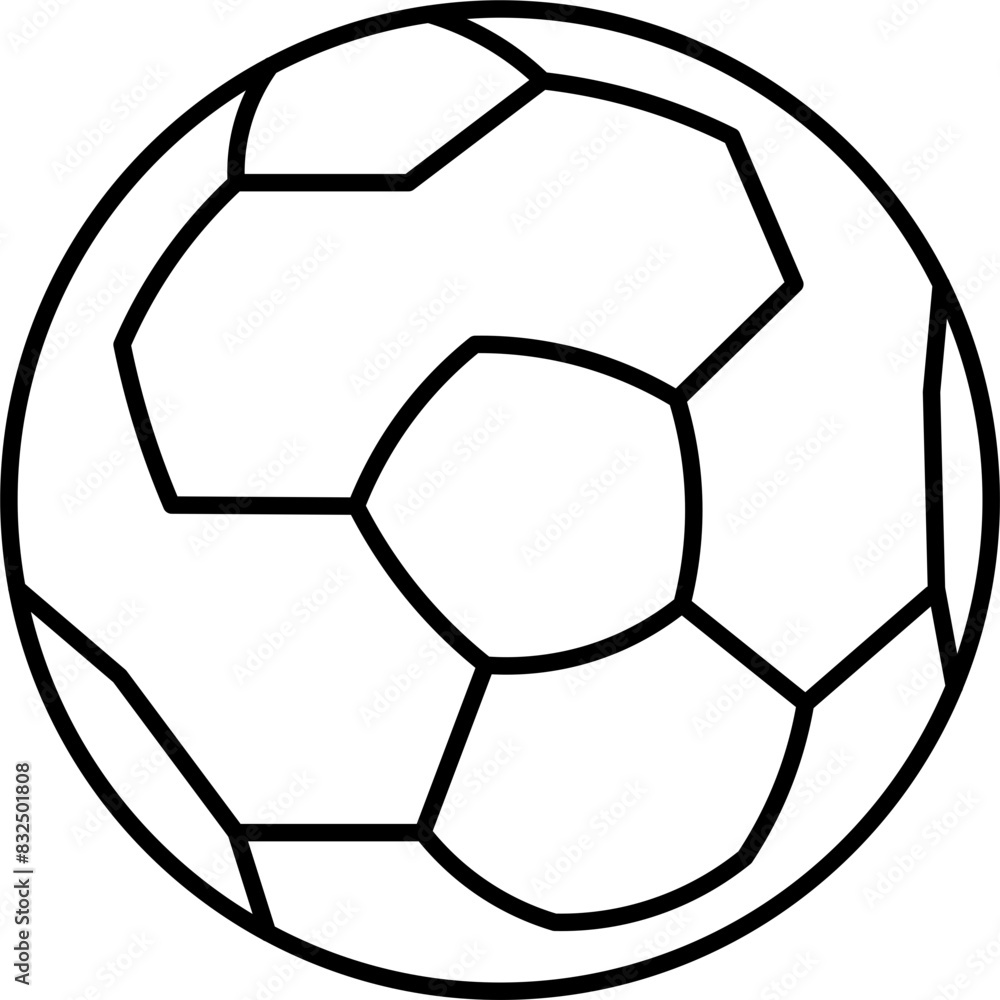 Futsal ball vector outline illustration