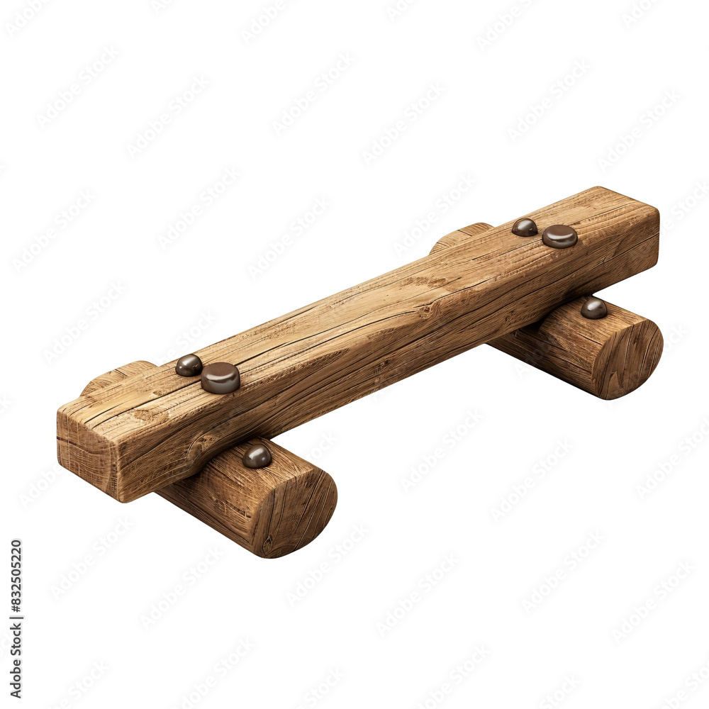 Wooden Rail Die Cut PNG Style Isolated on White and Transparent Background Wooden Rail Die Cut PNG Style Isolated on White and Transparent Background