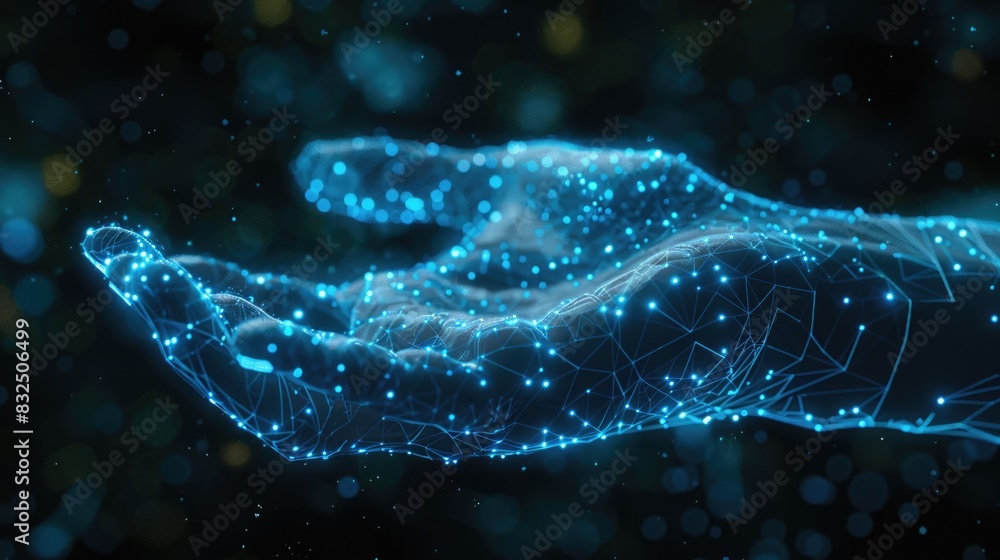 Hand connected to network Hand connected to network