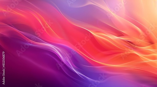 Wallpaper Mural red orange violet glowing abstract gradient background large banner size digital art Torontodigital.ca