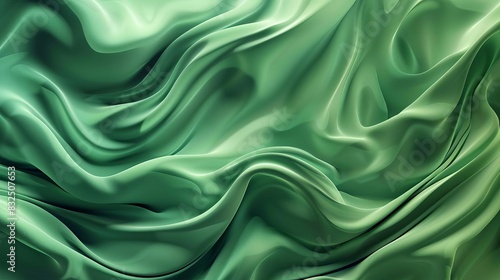 Wallpaper Mural refreshing green waves background with flowing organic shapes and textures Torontodigital.ca