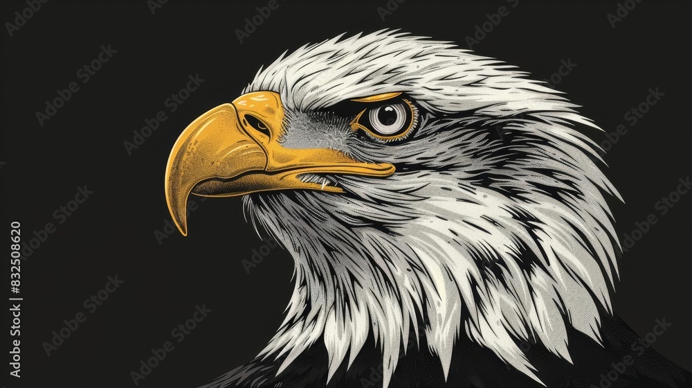 regal raptor majestic eagle portrait as a dignified president concept illustration regal raptor majestic eagle portrait as a dignified president concept illustration