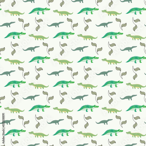 Crocodile Repeat Seamless-Pattern-Design © ZOCOAYA