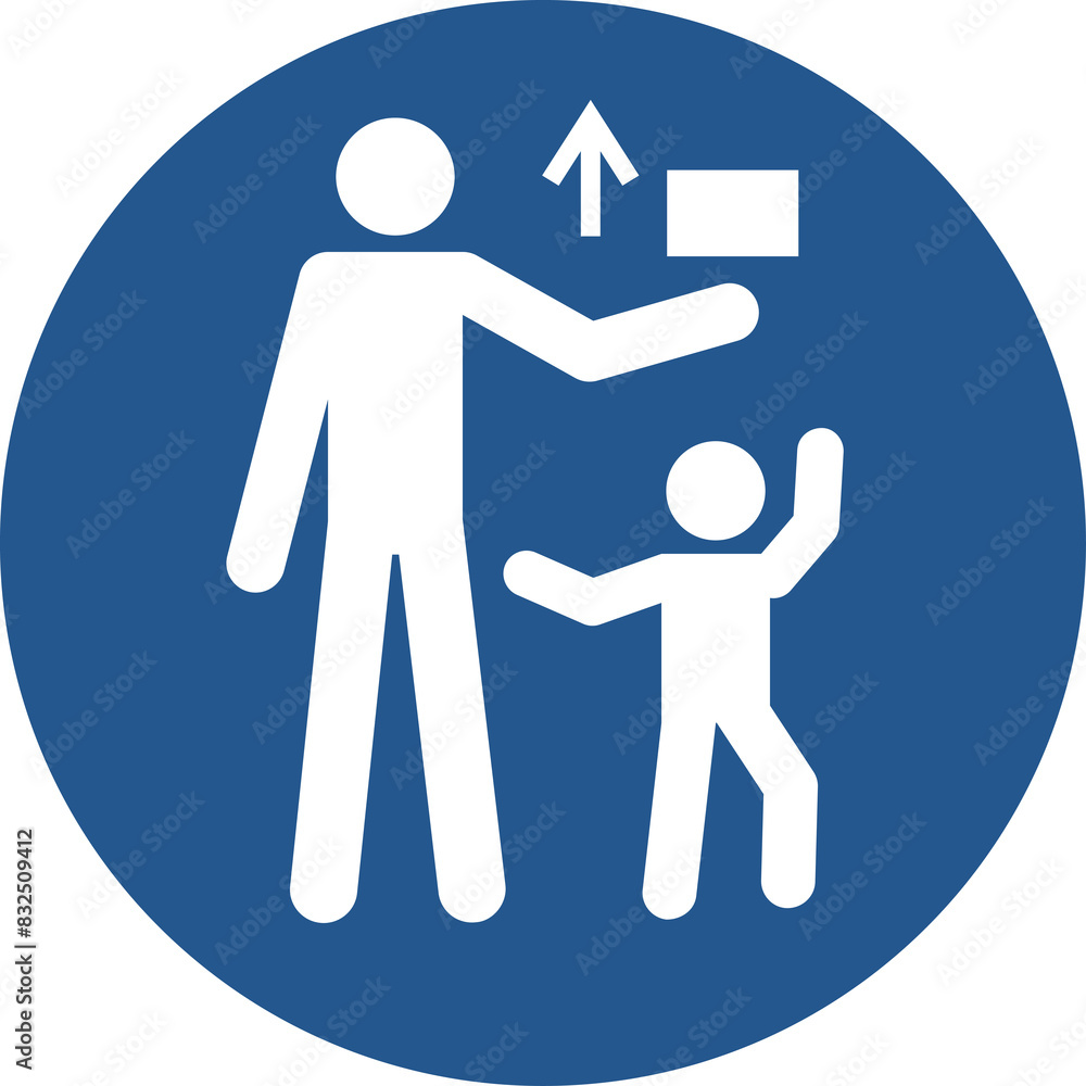 UNI EN ISO 7010 M, mandatory signs, standard symbol, safety sign UNI EN ISO 7010 M, mandatory signs, standard symbol, safety sign