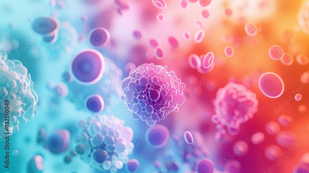 Abstract Colorful Cells Background Abstract Colorful Cells Background