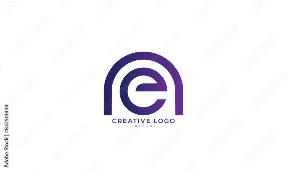 NE EN Abstract initial monogram letter alphabet logo design NE EN Abstract initial monogram letter alphabet logo design