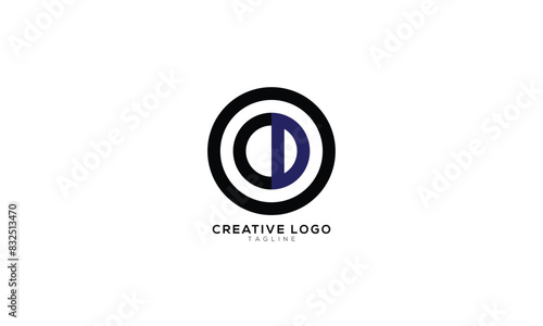 OCD CDO Abstract initial monogram letter alphabet logo design