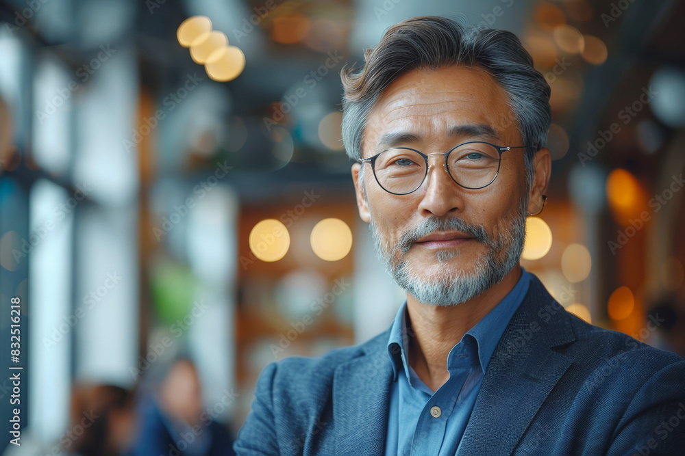 Confident mature man with glasses and grey beard in a modern indoor setting, ideal for business and lifestyle concepts. POV Point of View shooting trend. Confident mature man with glasses and grey beard in a modern indoor setting, ideal for business and lifestyle concepts. POV Point of View shooting trend.