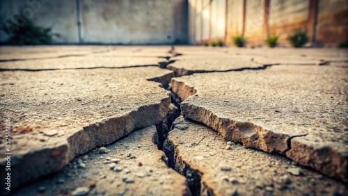 A stock photo of a cracked foundation representing insecurity and self-doubt photo