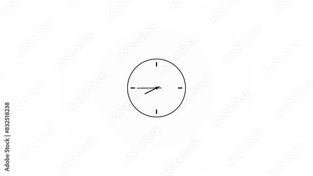 Abstract new analog wall clock icon animation. Abstract new analog wall clock icon animation.