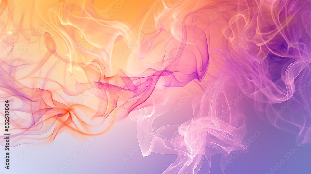 Abstract background featuring delicate smoke wisps in a gradient of warm colors. Abstract background featuring delicate smoke wisps in a gradient of warm colors.
