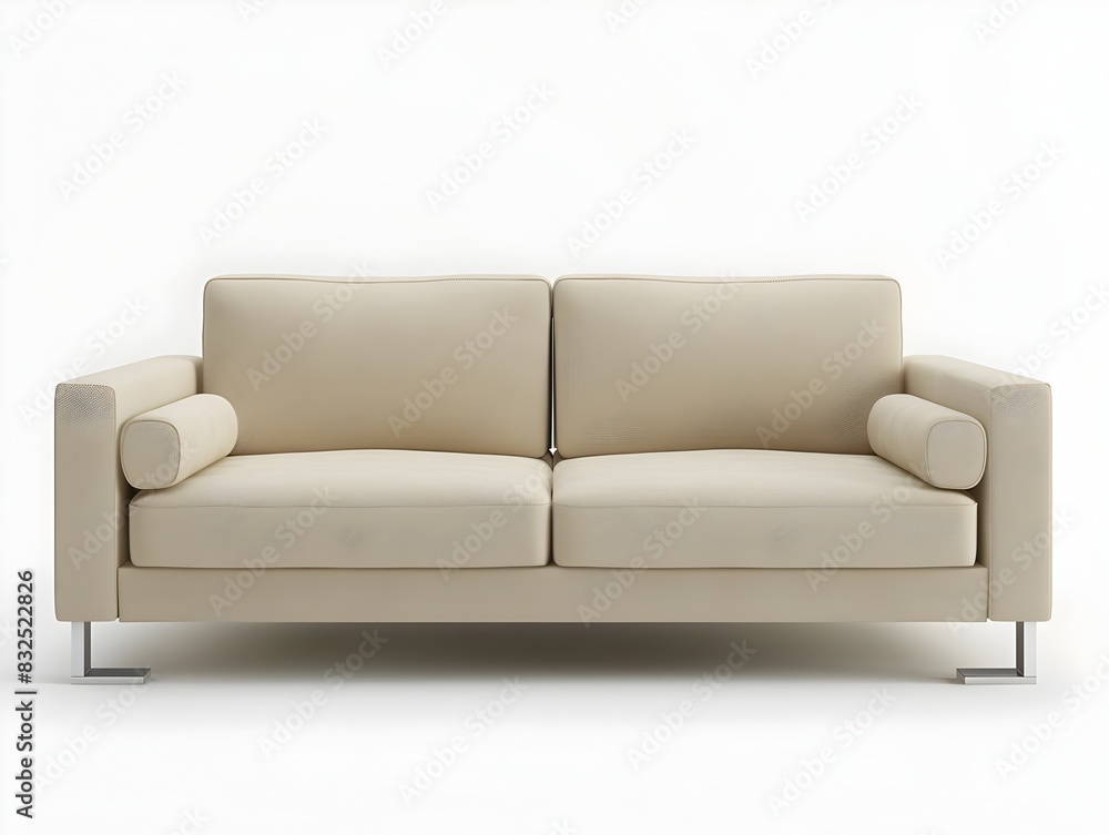 Sleek Modern Sofa High on White Background Sleek Modern Sofa High on White Background
