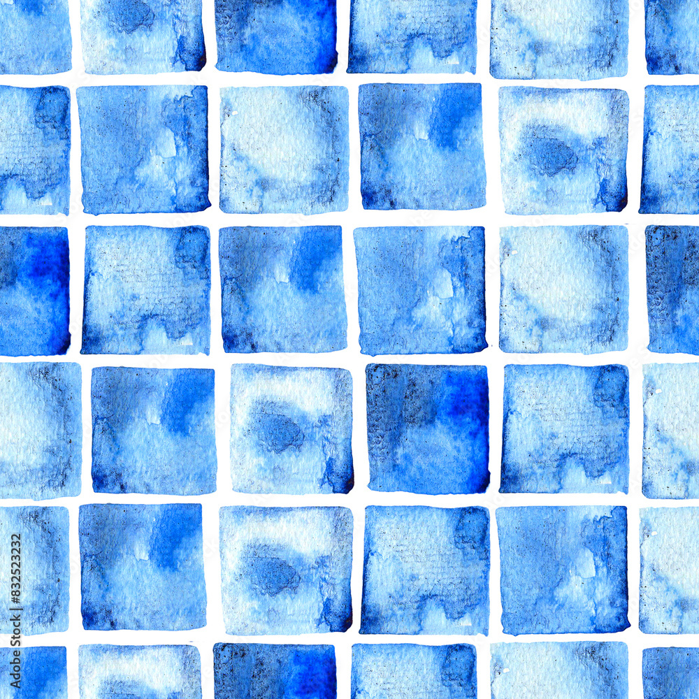 Foto Seamless blue mosaic pattern