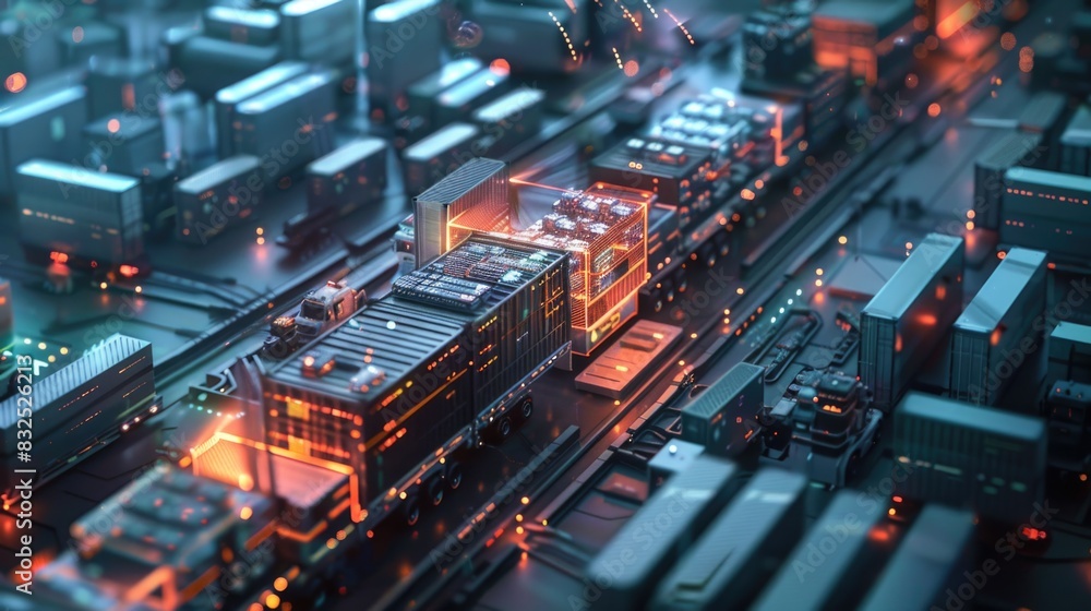 A realistic 8K image of automated logistics systems connecting global supply chains A realistic 8K image of automated logistics systems connecting global supply chains